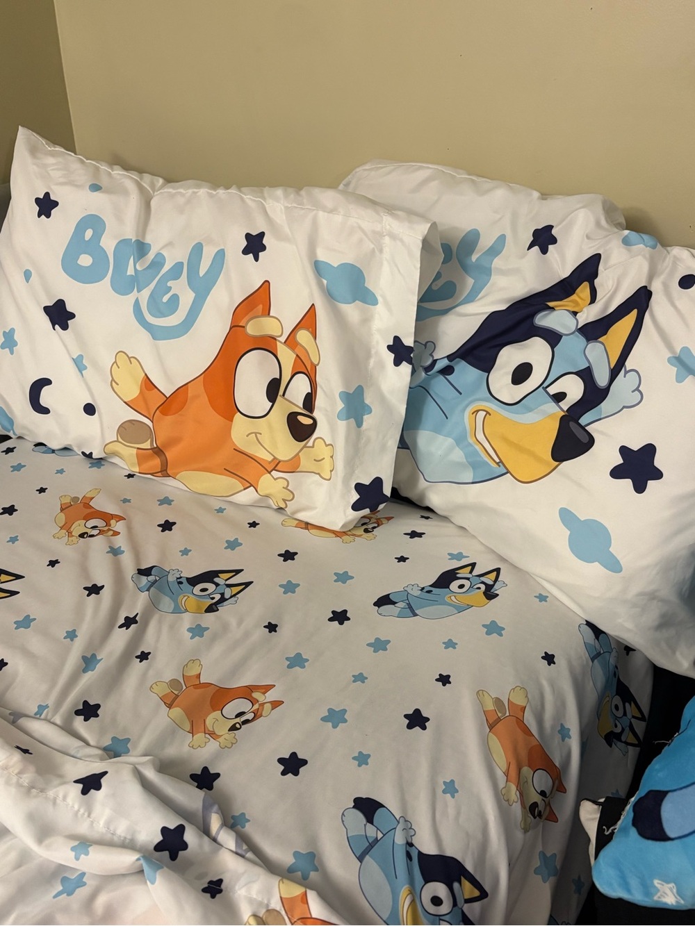 Bluey & Bingo Toddler Bedding Set 🌙☁️💙